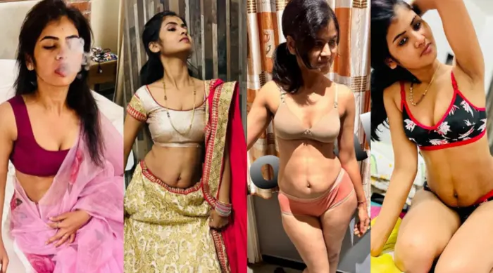 Indian Cute Sexy HouseWife Smoking Riding
